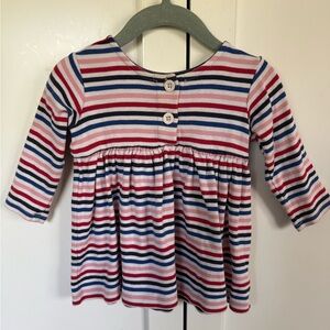 Hanna Andersson Pink, Red, and Blue Striped dress / tunic